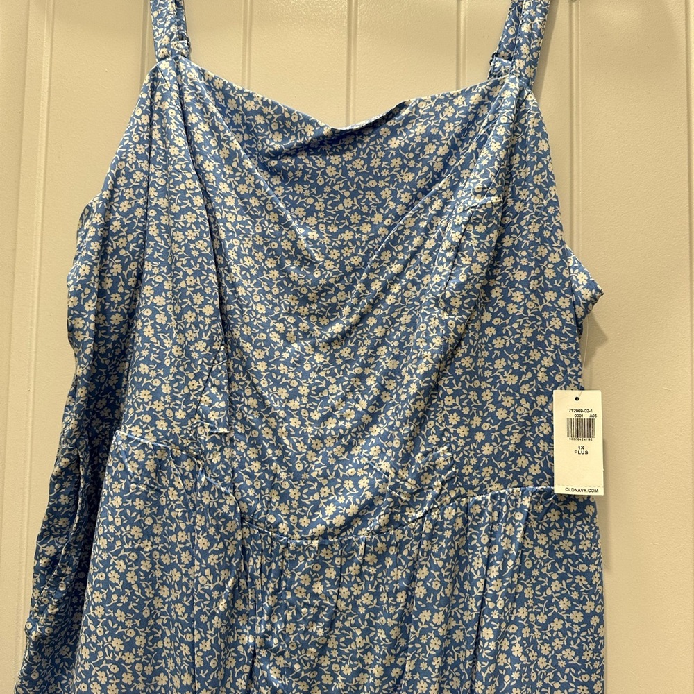 Old Navy Blue Floral Summer Romper